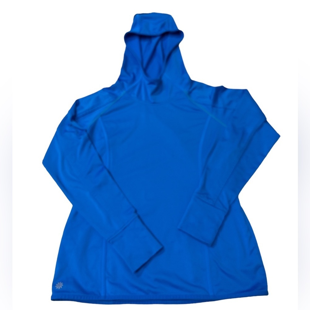 Athleta Women’s Scuba Neck Pullover‎ Hoodie Blue Excellent